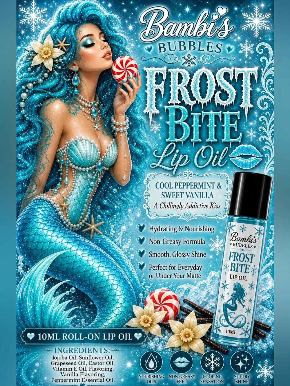 NEW Flavors! Hand Crafted Lip Oil 10ml Roll On Assorted Flavors
